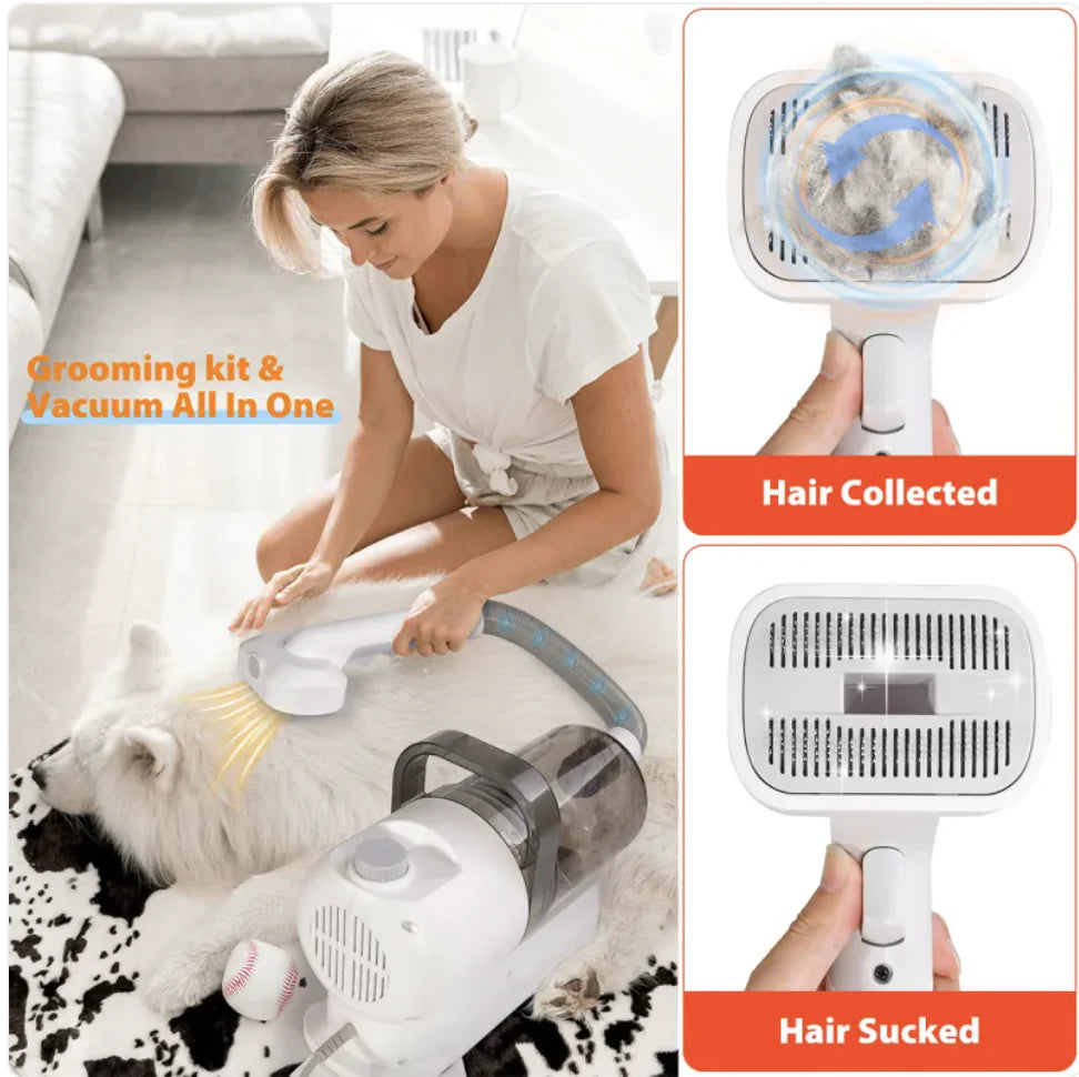 Pet Hair Care Vacuum & Scissors All-in-One Device